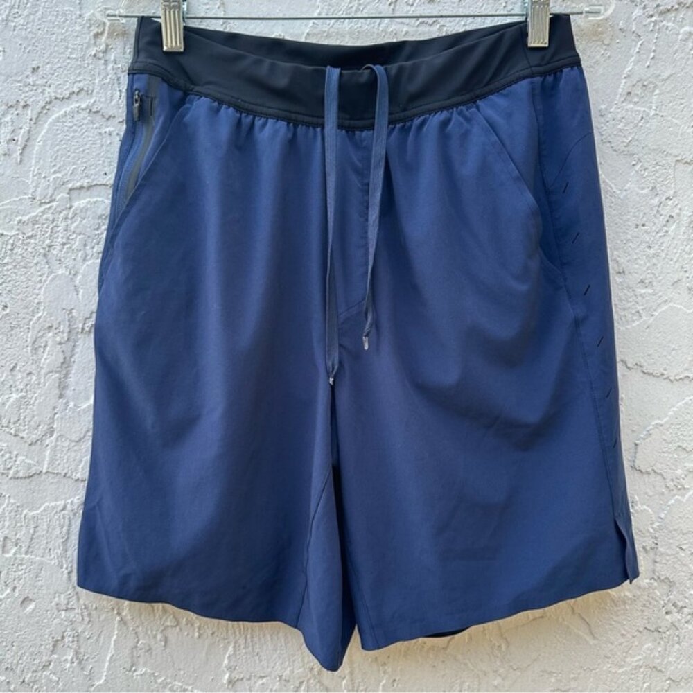 TEN THOUSAND Shorts Men Medium Lined Athletic Gym Run Casual Blue 9”